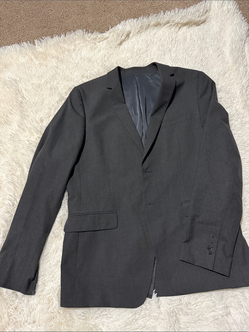 Calvin Klein Black Two-Button Men's Suit Blazer